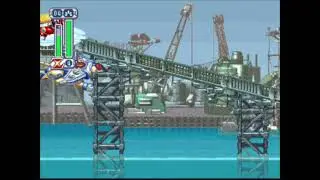 Mega man x4 مگامن ایکس ۴ قسمت ۶ ( jet stingray ) (چالش بدون دمیج خوردن از باس بازی)