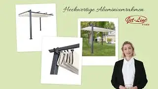 Pavillon Pergola Sonnenschutz Terrasse Garten Faltdach Gartenpavillion Luxor 3x4