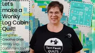 Sew a Wonky Log Cabin Quilt with the Creative Grids 10