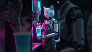 Robotic Cat Makes Futuristic Coffee for a Cute Alien 👽☕ | Kids Cartoon Fun