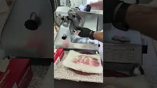 Slicing our own deli meat at home. #deli #home