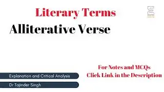 Alliterative Verse | Literary Terms | NET NTA PGT TGT English