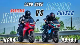 Hero Karizma XMR 210 Vs Bajaj Pulsar Rs200 Long Race Amazing Fight🔥| Which is Faster?