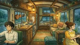 A Quiet Family Camping Trip in Our Mobile Home | Cozy Ghibli-Inspired Animation