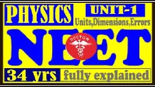 NEET 2023 Preparation important tools, Questions from units, dimensions and errors