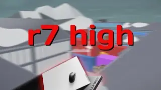r7 high aim on a glass mousepad