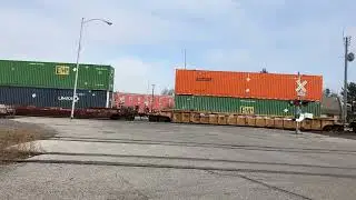 UP 8310 Intermodal Z-Train West, Main St. Railroad Crossing, Fremont NE
