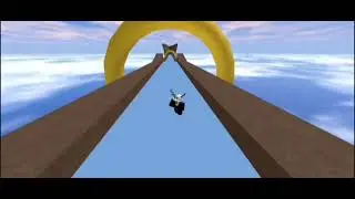 Having fun in ride a box down a slide