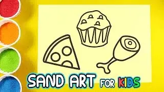 Sand Art for Kids | Food Coloring Page with Colored Sands | How to Make Sand Painting for KIDS
