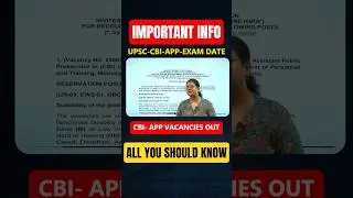 UPSC CBI APP Vacancies Out! | Expected Exam Date of UPSC CBI APP 2025? | SleepyClasses Law #upsc