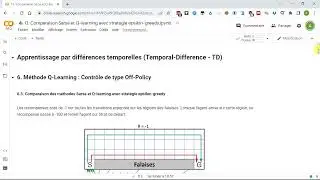 Apprentissage par renforcement avec Python - Partie 1 -  Comparaison Sarsa /Qlearning epsilon-greedy