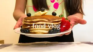 [SUB] Making pancakes without buttermilk, having homemade cappuccino | Home Vlog