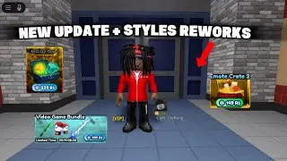 NEW STYLES REWORKS + VIDEO GAME BUNDLE + EMOTES (ROBLOX FIGHT IN A SCHOOL UPDATE)