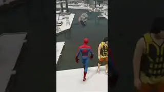 GTA 5 Epic Ragdolls | Spiderman #2345 Euphoria Physics, Fails, Jumps, Funny Moments #shorts