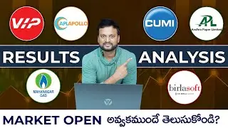 VIP Industries, Apollo Pipes, Mahanagar gas, Birla Soft, Carborundum Universal, Andhra Paper Results