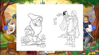 Snow White Coloring Book | Princess Coloring Book for Kids | MuazArts Coloring Book