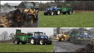 Vaste mest strooien! Grefelman Luttenberg met NH T7 270 en Tebbe strooier