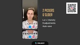 Spark AR: Lut + Color Adjustments + Retouch. 2 Pickers + Slider