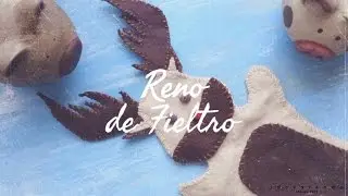 Reno de fieltro . Títere de Reno