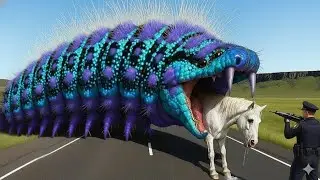 Centipede attacked the horse. Rescue team saved the horse's life.#animals #trendingvideo