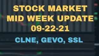 Stock Market Mid Week Update | 09-22-21 | CLNE, GEVO, SSL | Recovery or More Red??? |
