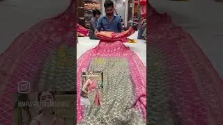 PURE KHADDI GEORGETTE BANARASI BANDHANI SAREE - Alia Bhatt style