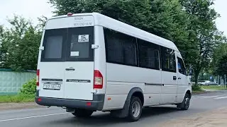 Борисов.Поездка на микроавтобусе Mercedes Benz sprinter 411CDI ( Луидор-223201) марш 15 (ВВ 1901-5)