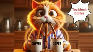 Bro drank too much coffee !! #cat #cute #funny #ai #memes #catvideo #chatgpt
