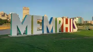 MEMPHIS TENNESSEE DOWNTOWN DRIVING AND WALKING MUD ISLAND June 14, 2021