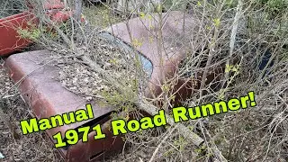 4 Speed Manual 1972 Road Runner in a Salvage Yard!