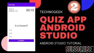 Quiz App in Android Studio using Java |  Android Studio Tutorial | Part 2 | Quiz Activity Layout