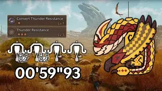 MH Wilds | Convert Thunder Resistance is OP | Seregios under 1 MINUTE! 4p Lbg / 2p HH Buff