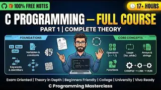 C Language Full Theory Course &mdash; 17 Hours of Complete Concepts for Exams & Interviews | Part 1