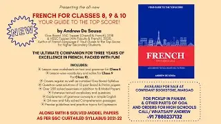 FRENCH FOR CLASSES 8, 9 & 10: YOUR GUIDE TO THE TOP SCORE | Goa Board Reference-Workbook Released