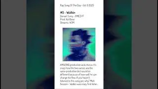 Rap Song Of The Day: Walkin #rap #hiphop #denzelcurry #zeltron