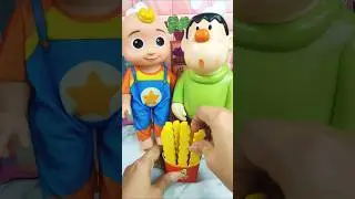 Satisfying with NomNom ASMR Unboxing Videos JJ Boys Eating Fries Set Toys #shorts