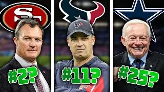 Ranking all 32 NFL GMs of 2020 from WORST to FIRST