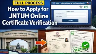 How to Apply for JNTUH Online Certificate Verification for PCI |JNTUH OCV for PCI Registration