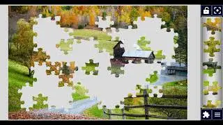 Vermont Fall Barn 🍁🏡||Autumn in Woodstock, Vermont 🏞️🧡//#beautiful #games #viral @jigsawpuzzle390