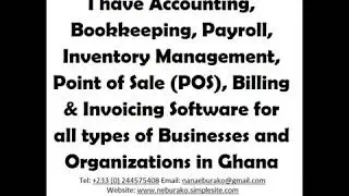 Accounting, Bookkeeping, Payroll, Inventory and POS Software Solutions in Ghana