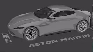 Aston Martin DB10 Speed ​​Model Timelapse &mdash; Blender Car Modeling (длинная версия)