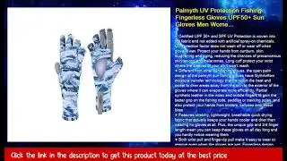 Palmyth UV Protection Fishing Fingerless Gloves UPF50+ Sun Gloves Men Women for Kayaking, Hiking, P