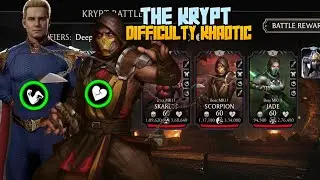 The Krypt difficulty Khaotic Mode With Scorpion, Homelander | Mk Mobile 