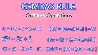 GEMDAS Rule || Order of Operations