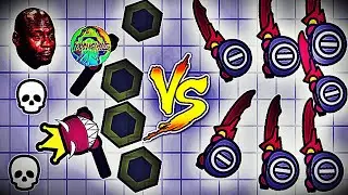 MooMoo.io | 2 Stick vs 10 Katana! | Ft. Invincible!