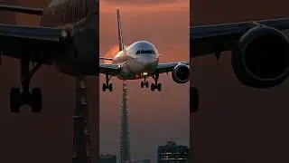 Emirates Flight Over Dubai Under the Blood Moon &ndash; Cinematic Realism 2025 #emirates #flight #dubai