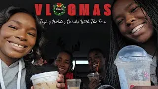 Vlogmas 2024 || Trying Holiday Menus From Starbucks, Dunkin' Donuts, & Tim Hortons || AmberCharmayne