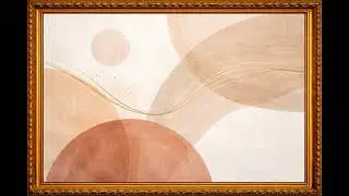 Minimalist Abstract Art in Gold Frame | Art for Your TV | 2 Hours