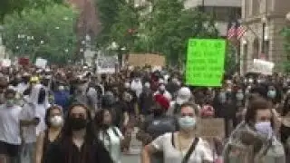 Hundreds in DC protest George Floyd's death