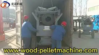 Big Drum wood chipper loading containers #chipper #woodchipper #crusher #woodcrusher #shredder #wood